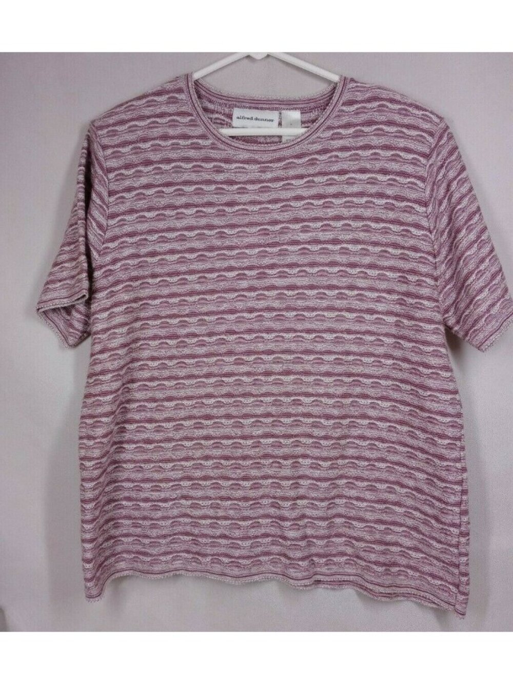 Alfred Dunner Women's Pink & White Shirt Size Large
